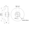 250mmx94mm diámetro AC ventiladores centrífugos con rodamientos sin mantenimiento